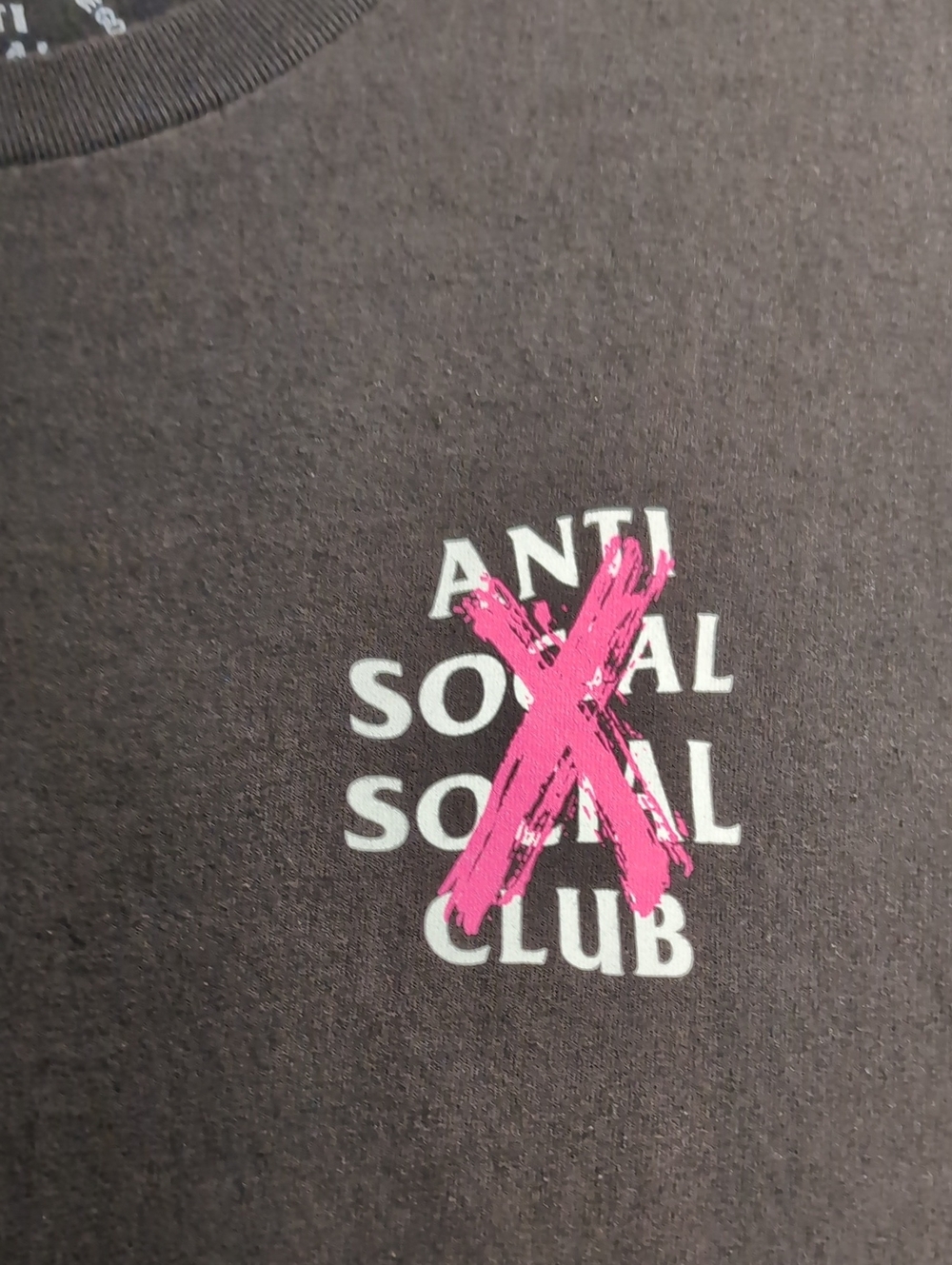 Anti Social Social Club Cancelled T-shirt Size Large Black/Pink - Picture 3 of 6